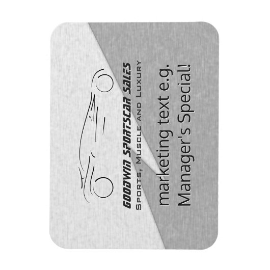 Auto Sales Specials - metaal, zilveren automatisch Magneet (Verticaal)