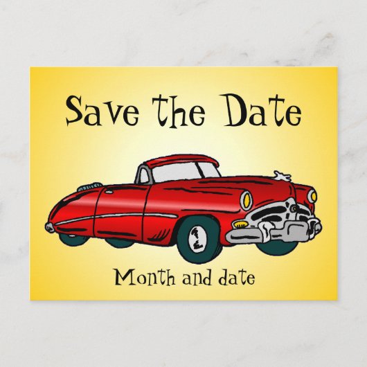 Auto Save the Date Briefkaart (Voorkant)