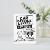 Auto Service Center Mechanics and Shock Absorbers Briefkaart (Staand voorkant)