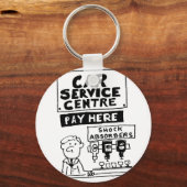 Auto Service Center Mechanics and Shock Absorbers Sleutelhanger (Voorkant)