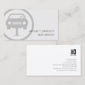 Auto Service Mechanic Bold Icon Paper Texture Visitekaartje (Voorkant / Achterkant)