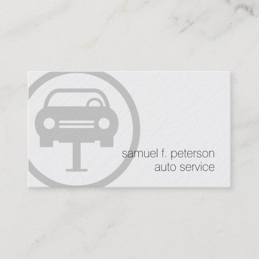 Auto Service Mechanic Bold Icon Paper Texture Visitekaartje (Voorkant)