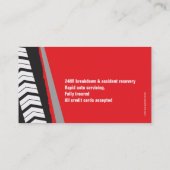 Auto service trace le carte de visite rouge (Dos)