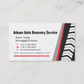 Auto service trace le carte de visite rouge (Devant)