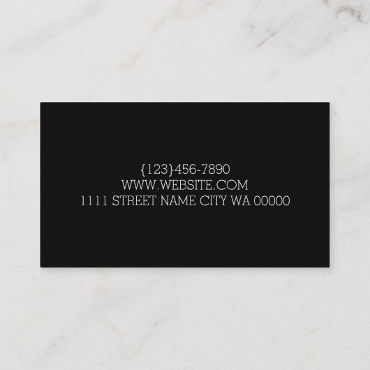 Auto-service Visitekaartje met automatische gegeve (Achterkant)