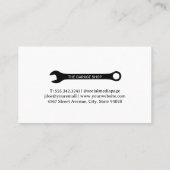 Auto Services-diagram | mechanisch handgereedschap Visitekaartje (Achterkant)