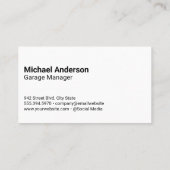 Auto Services Icons | Metallic Visitekaartje (Achterkant)