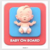 Auto Sign Baby aan boord Sticker (Vel)