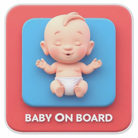 Auto Sign Baby aan boord Sticker (Voorkant)