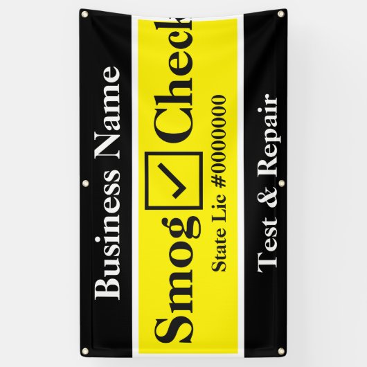 Auto Smog Check Business Spandoek (Verticaal)