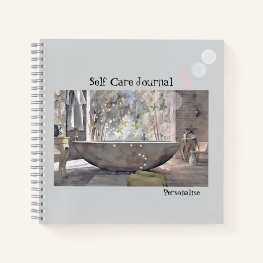 Auto-soin Baignoire Bulles Personal Grey Journal (Devant)