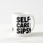 Auto-Soins Sips Café Mug (Devant droit)