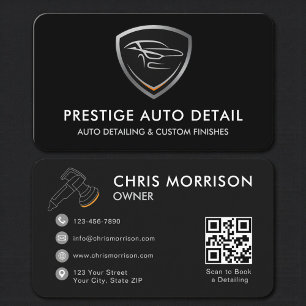 Auto Spa Car Detailing Schoonmaak QR Code Visitekaartje