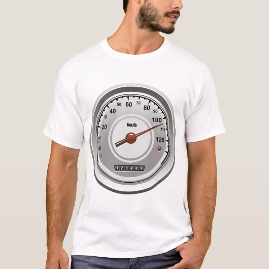 Auto Speedometer Mannen T-shirt (Voorkant)