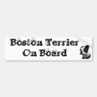Auto-sticker Boston Terrier On Board Bumpersticker