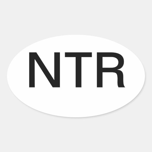 Auto Sticker—Niets te melden Ovale Sticker (Voorkant)