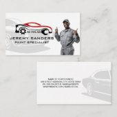 Auto Tech | Monteur met glimlach en duim omhoog Visitekaartje (Voorkant / Achterkant)