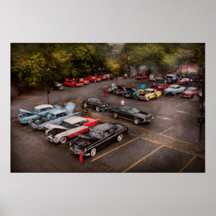 Auto - Tentoonstelling van oldtimers Poster