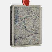 Auto Trails Map bij Rand McNally Officieel 1925 Metalen Ornament (Rechts)