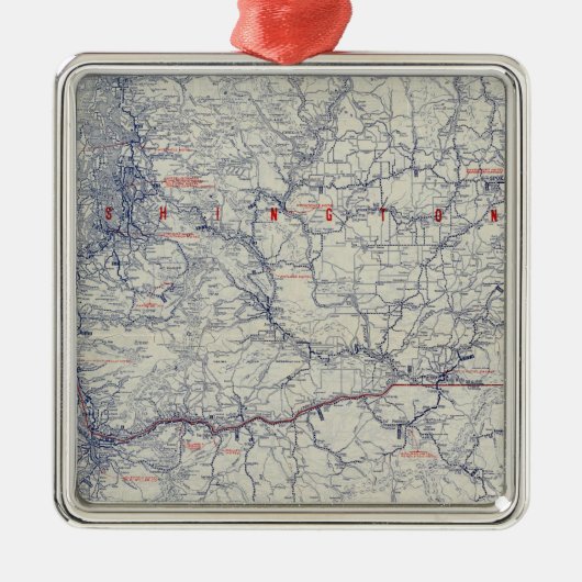 Auto Trails Map bij Rand McNally Officieel 1925 Metalen Ornament (Voorkant)