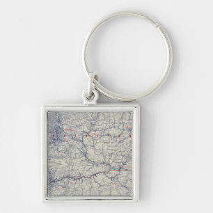 Auto Trails Map bij Rand McNally Officieel 1925 Sleutelhanger