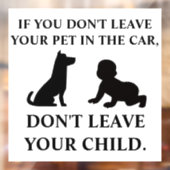 Auto Veiligheid Sticker Kind Herinnering (Vel 2)