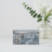 Auto Venster Tinting Custom QR Visitekaartje (Staand voorkant)