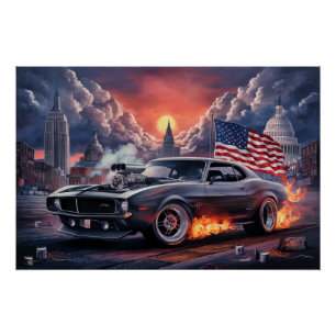 Auto Vlaggen Poster 04 Perfect Poster