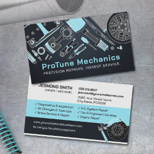 Auto Voertuig Reparatie - Automonteur Visitekaartje