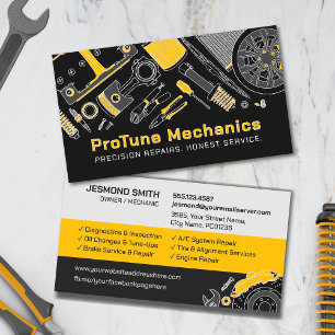 Auto Voertuig Reparatie - Automonteur Visitekaartje