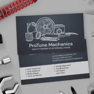 Auto Voertuigreparatie - Mechanic Visitekaartje