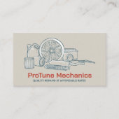 Auto Voertuigreparatie - Mechanisch Visitekaartje (Voorkant)