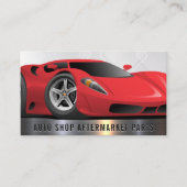 Auto voiture sport rouge | Carte de visite de déco (Devant)