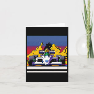 Auto voor Mechanische Sport Fan Retro 90s Videogam Kaart