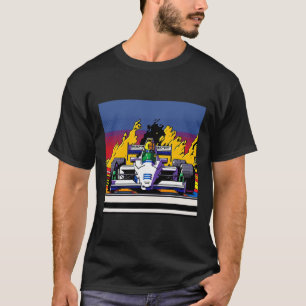 Auto voor Mechanische Sport Fan Retro 90s Videogam T-shirt
