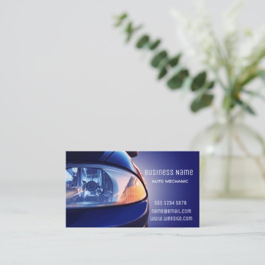 Auto voorkant uitzicht visitekaartje (Staand voorkant)