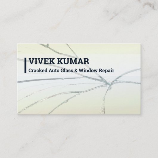 Auto voorruit auto glas reparatie QR Visitekaartje (Voorkant)