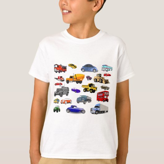 auto vrachtwagen bulldozer bus auto auto auto auto t-shirt (Voorkant)