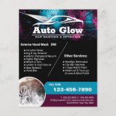 Auto was Automatisch informeren Moderne reiniging Flyer (Voorkant)