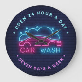 Auto was neon Kijk naar aangepaste tekst Grote Klok (Voorkant)
