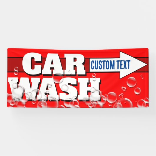 Auto Wassen Bold Bubbly Adverteren Spandoek (Horizontaal)