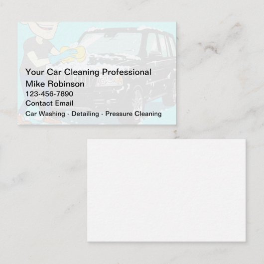 Auto wassen en auto detaillering Visitekaartjes