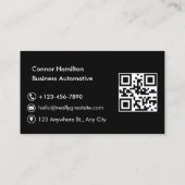 Auto Wassen Professionele Auto Detailing QR Code Visitekaartje (Achterkant)