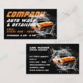 Auto water spat moderne auto visitekaartje (Voorkant / Achterkant)