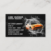 Auto water spat moderne auto visitekaartje (Achterkant)