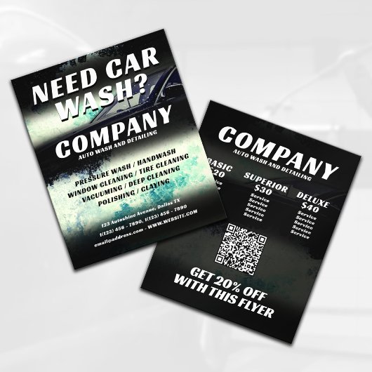 Auto waterspat automotive  flyer