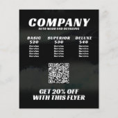 Auto waterspat automotive  flyer (Achterkant)