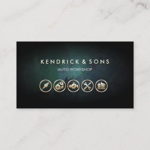 Auto Werkplaats Mechanische Auto Reparatie Gouden  Visitekaartje