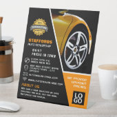 Auto Wiel, Auto Dealership Adverteren Reclamebord Met Voetstuk (Insitu)