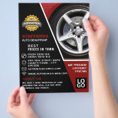 Auto Wiel Ontwerp, Auto Dealership Adverteren Flyer (Hand)